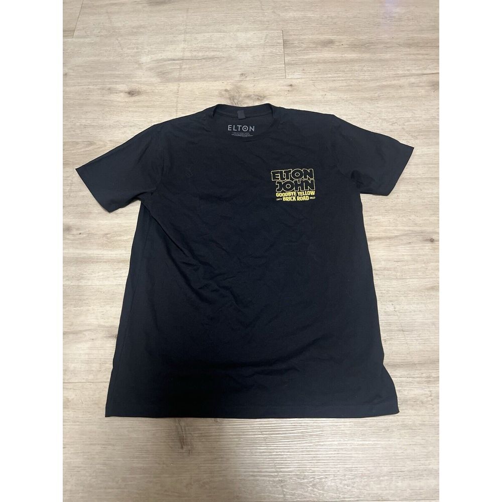 Elton John Goodbye Yellow Brick Road Tour Shirt 2023 Men's Size Medium Black